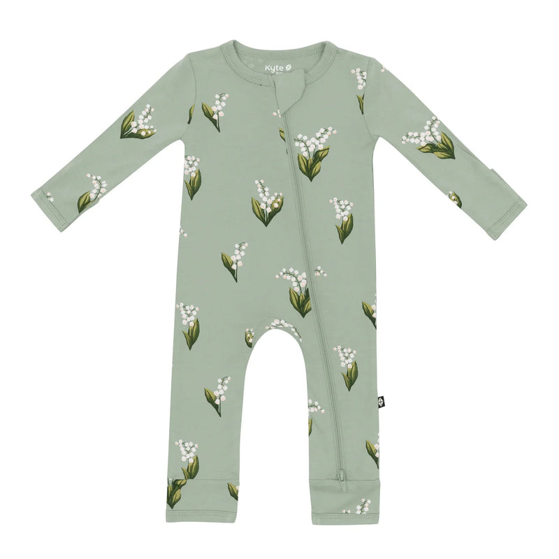 Zippered Romper - Thyme Lily