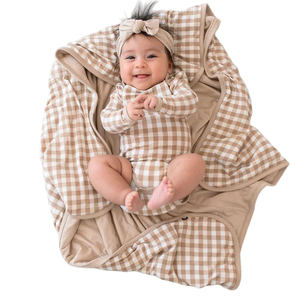 Baby Blanket - Gingham Bisque