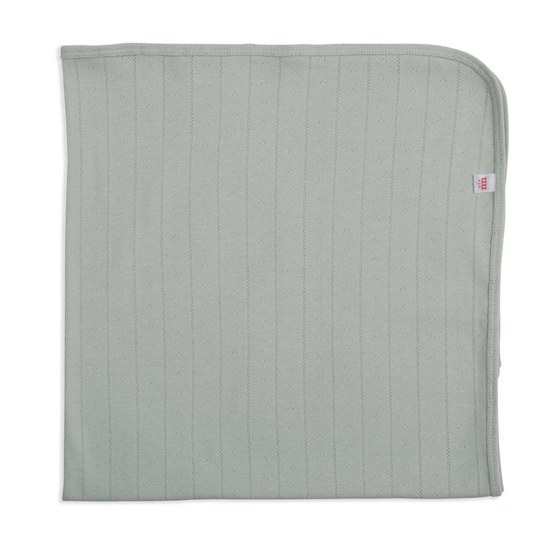 Love Lines Seagrass Organic Pointelle Baby Blanket