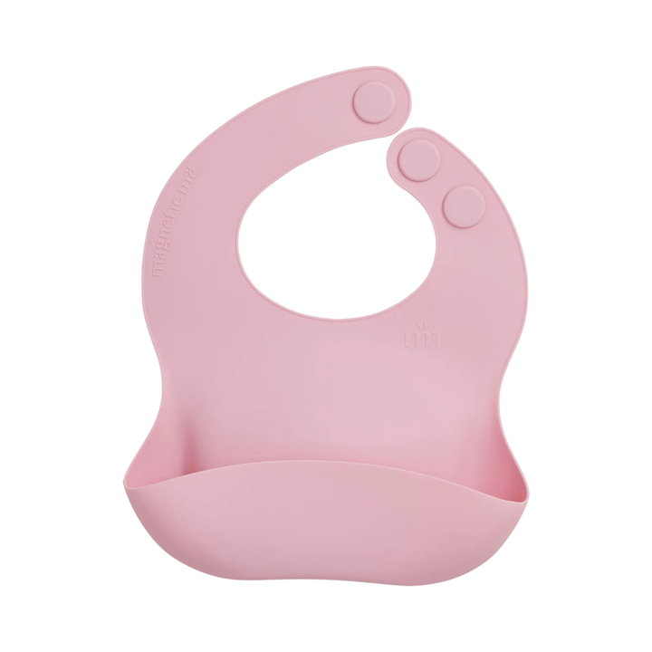 Magnetic Silicone Bib - Pink