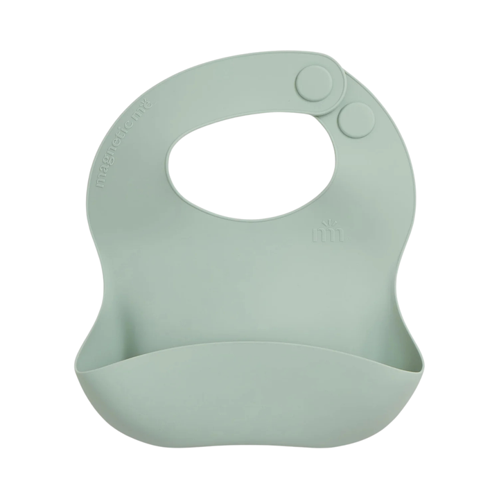 Magnetic Silicone Bib - Sage