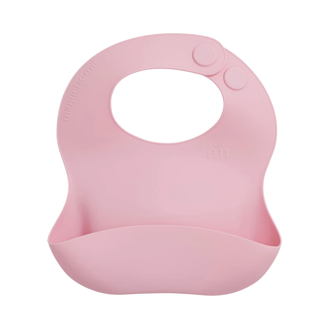 Magnetic Silicone Bib - Pink
