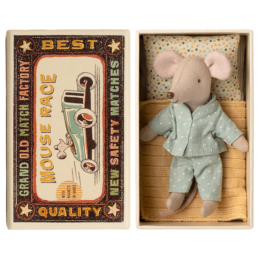 Little brother mouse in matchbox