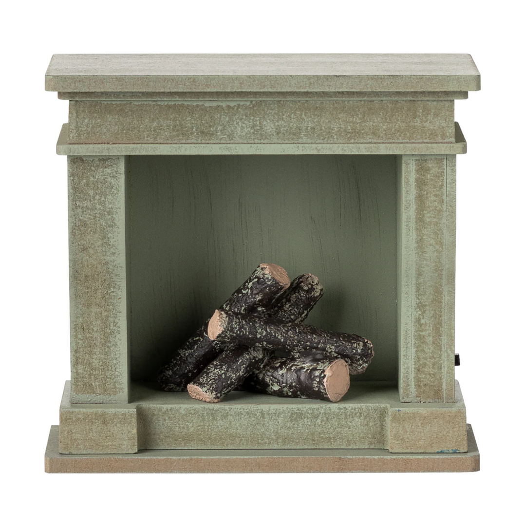 Fireplace, Miniature - Dusty green