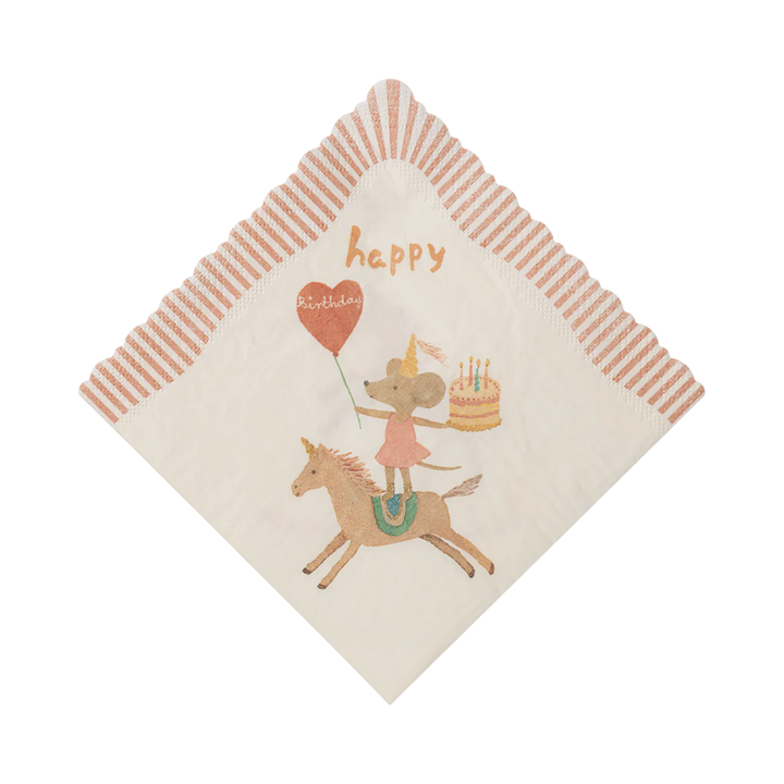 Napkin, Happy birthday - Unicorn