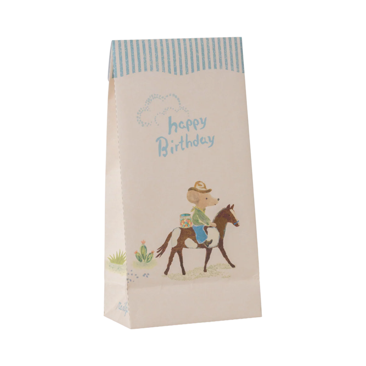 Goodie bag - Happy birthday - Cowboy (12 pcs)