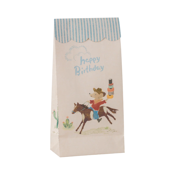 Goodie bag - Happy birthday - Cowboy (12 pcs)