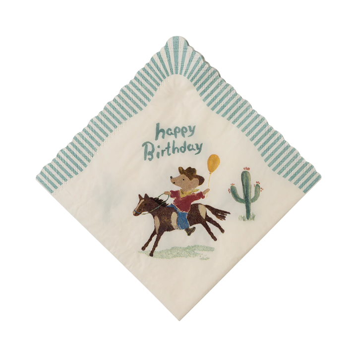 Napkin, Happy birthday - Cowboy
