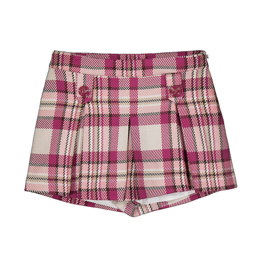 Plaid Shorts - Raspberry