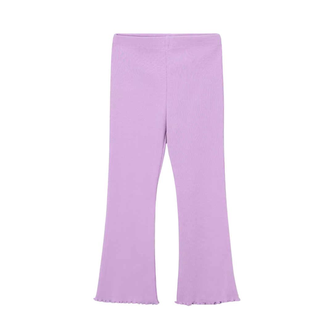 Rib Flare Leggings - Lilac