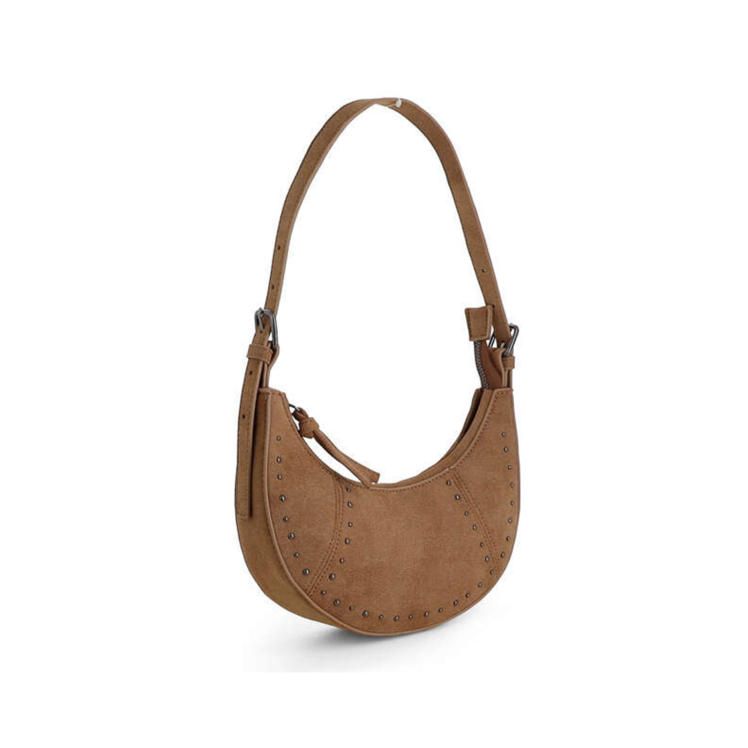 Suede Crescent Bag
