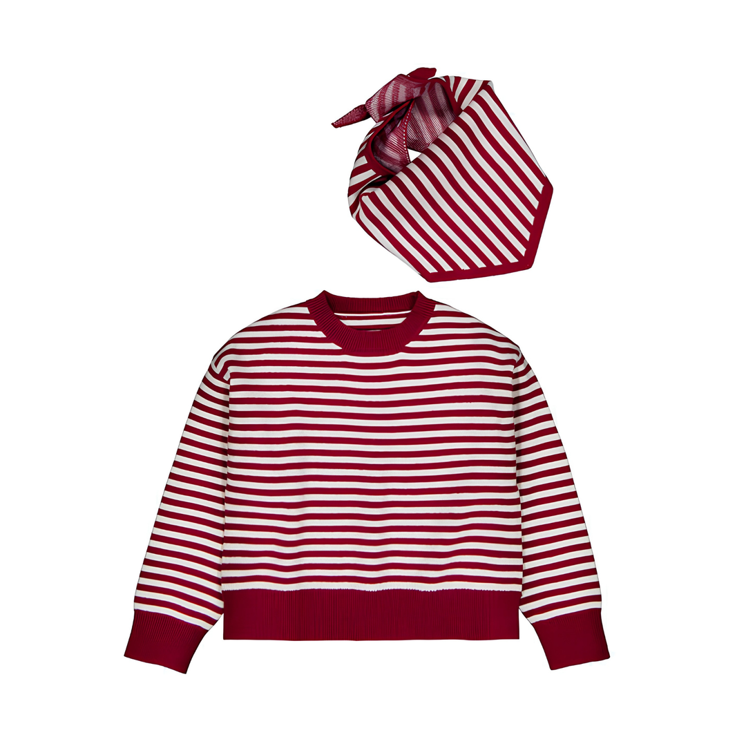 Stripe Sweater + Scarf
