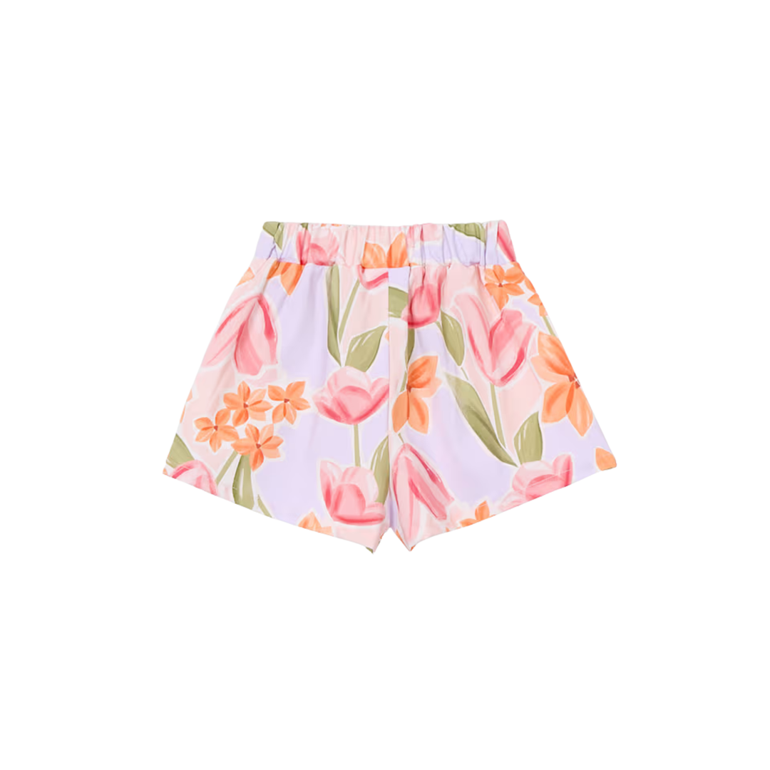 Pleated Printed Skort - Blossom