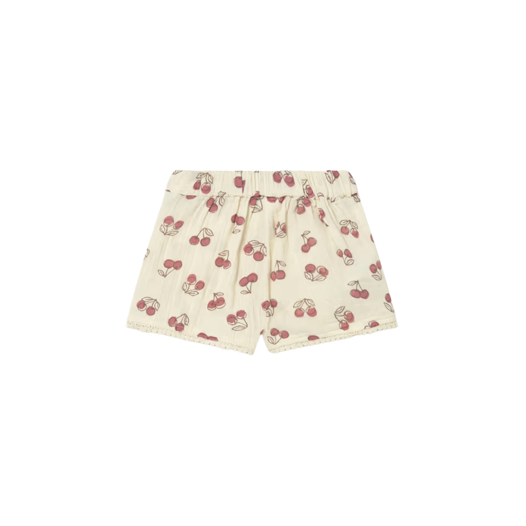Lace-Trim Cherry Shorts