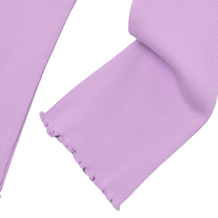 Rib Flare Leggings - Lilac
