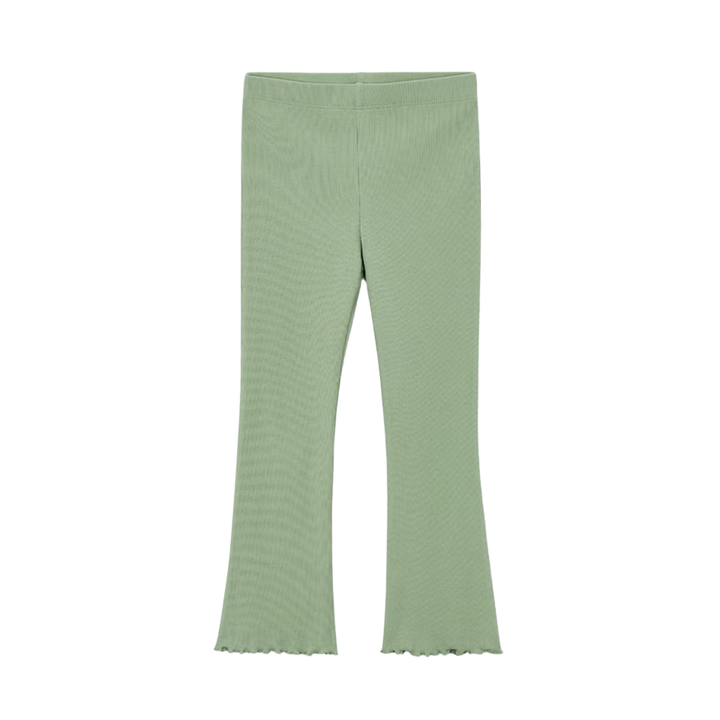 Rib Flare Leggings - Moss