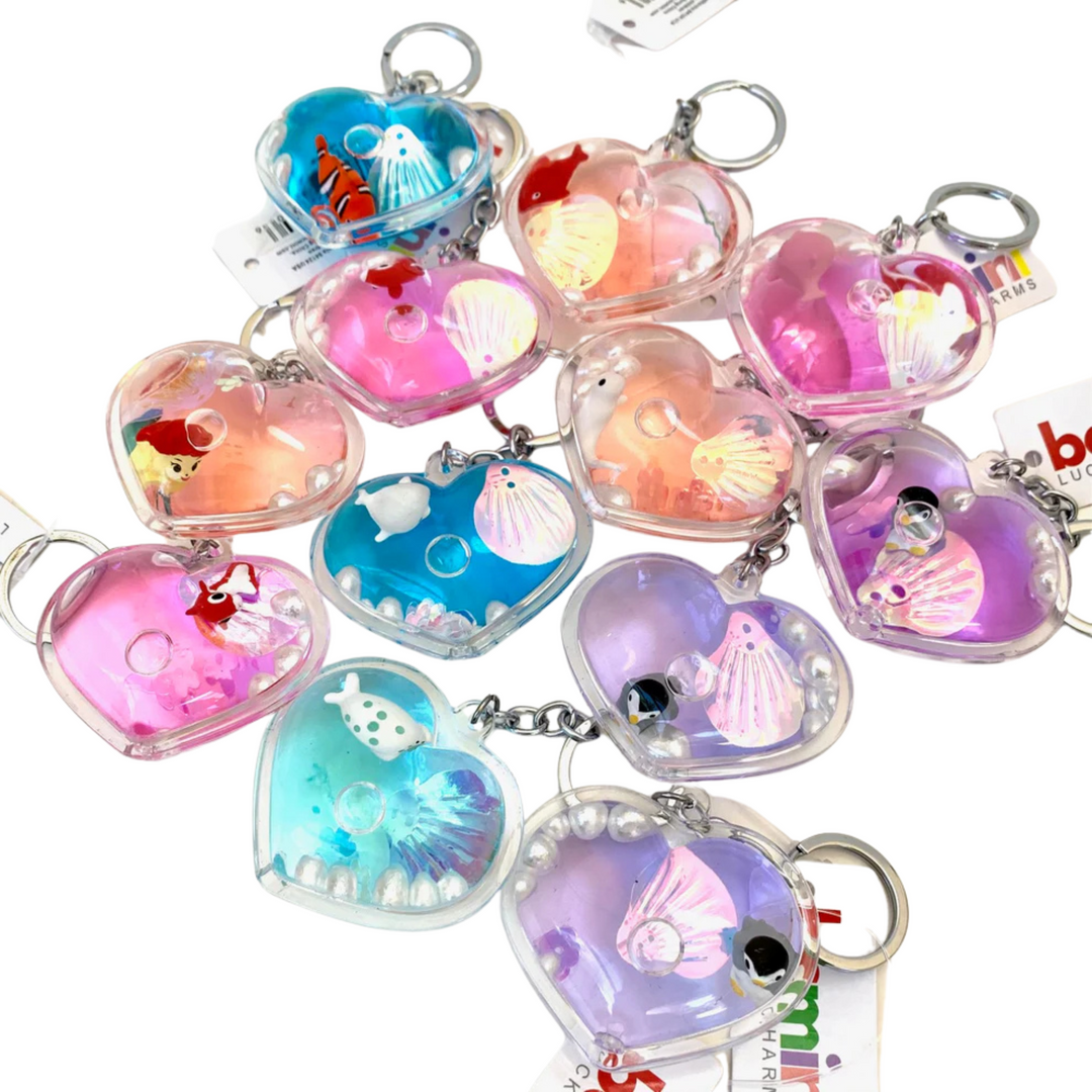 Heart Shaped Floaty Animal Charm