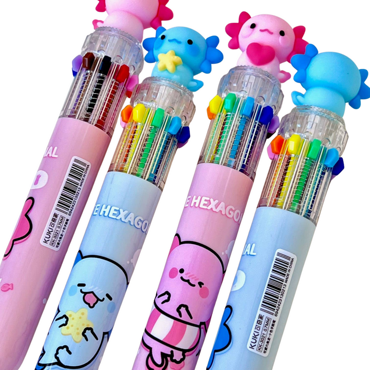 Axolotl 10-Color Retractable Pen