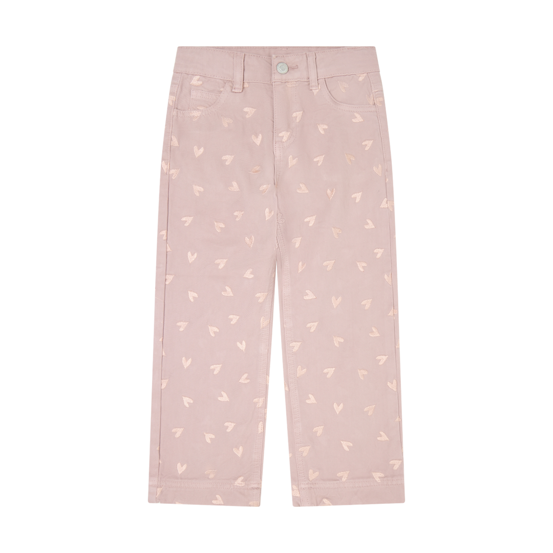Embroidered Twill Pants - Fawn