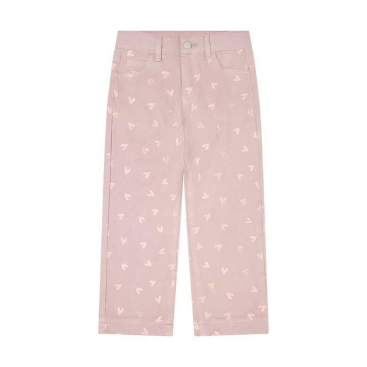Embroidered Twill Pants - Fawn