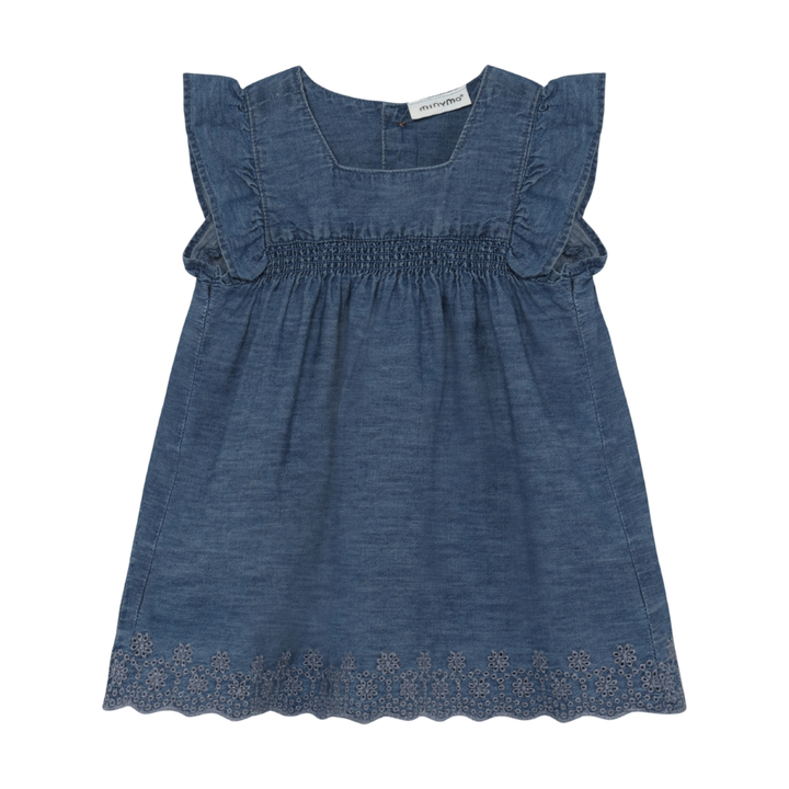 Short Sleeve Chambray Dress