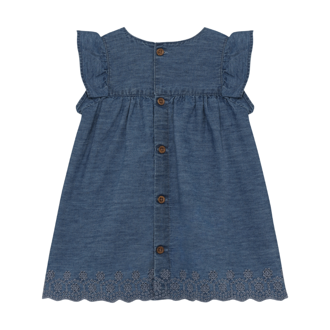Short Sleeve Chambray Dress