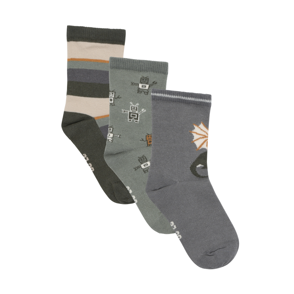 3 Pack Socks - Shadow