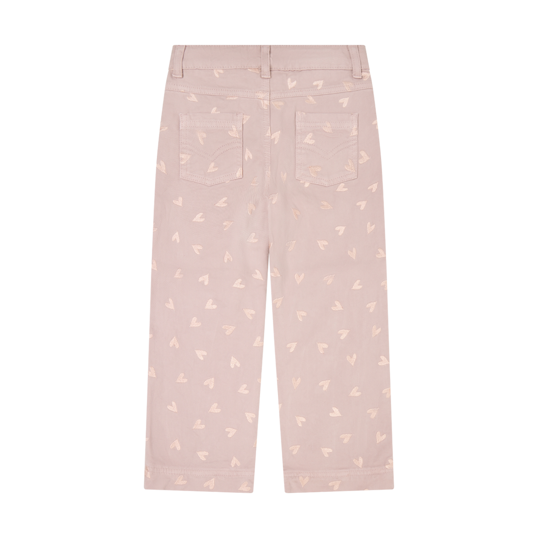 Embroidered Twill Pants - Fawn