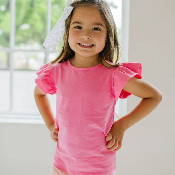 Flutter Tee in Bubblegum