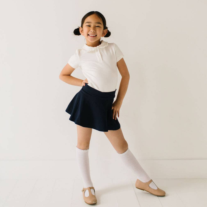 Classic Ruffled Collar Polo