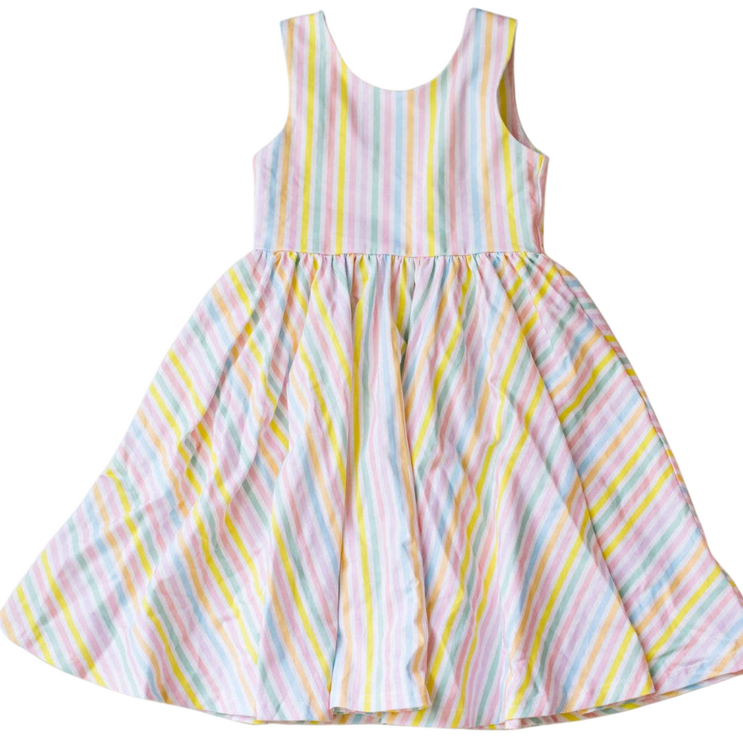 Tank Dress in Pastel Stripe