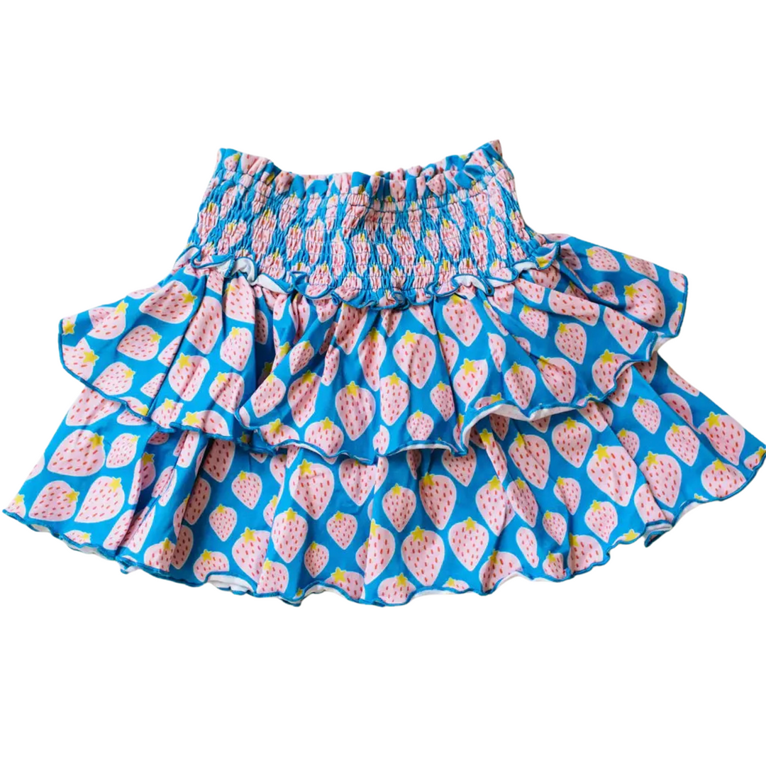 Ruffle Skort in Strawberry