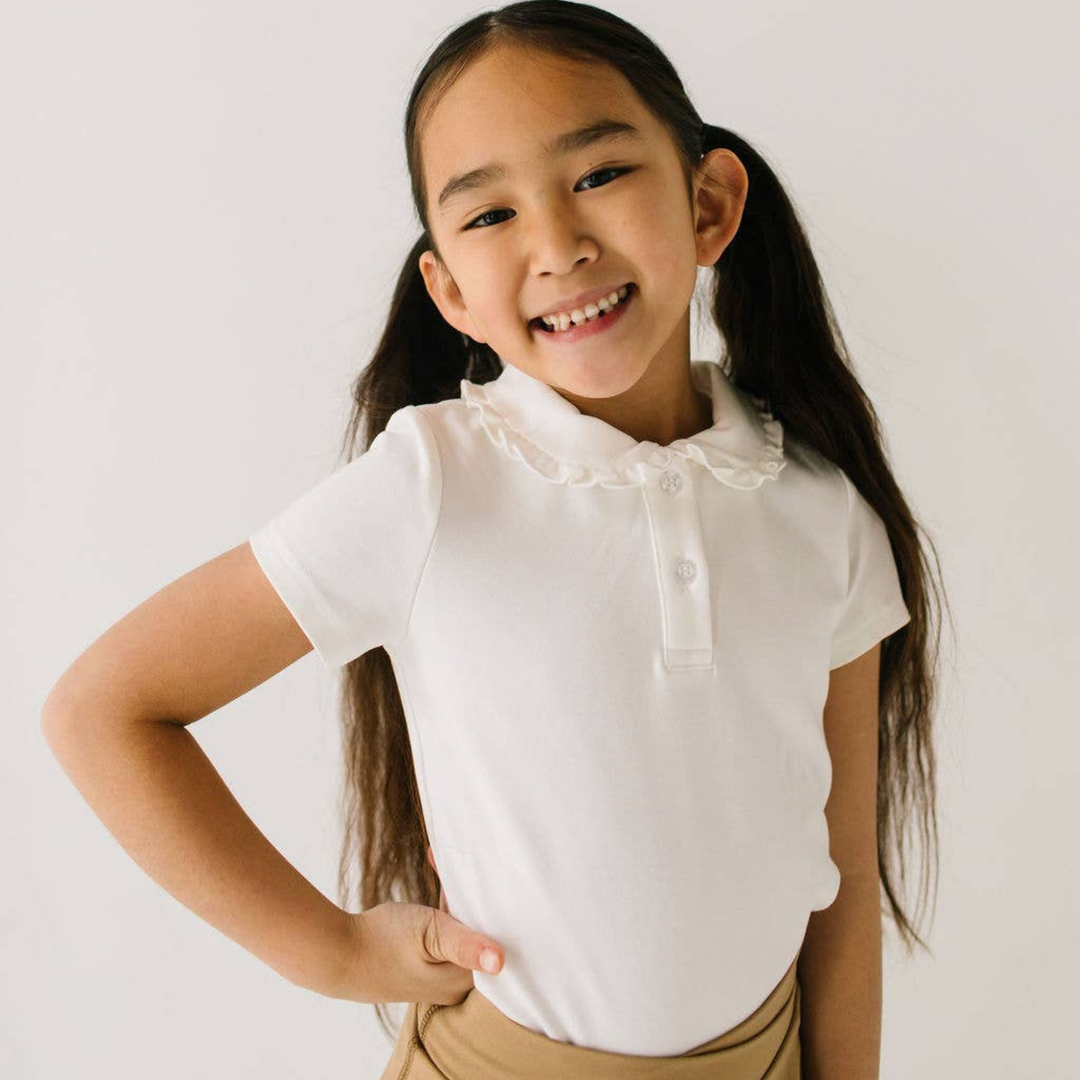 Classic Ruffled Collar Polo