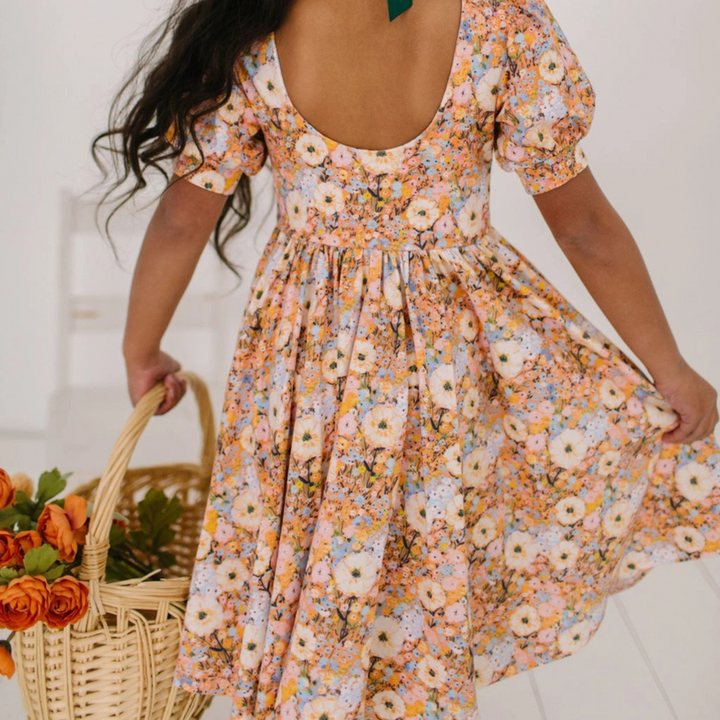 Puff Twirl Dress in Bouquet