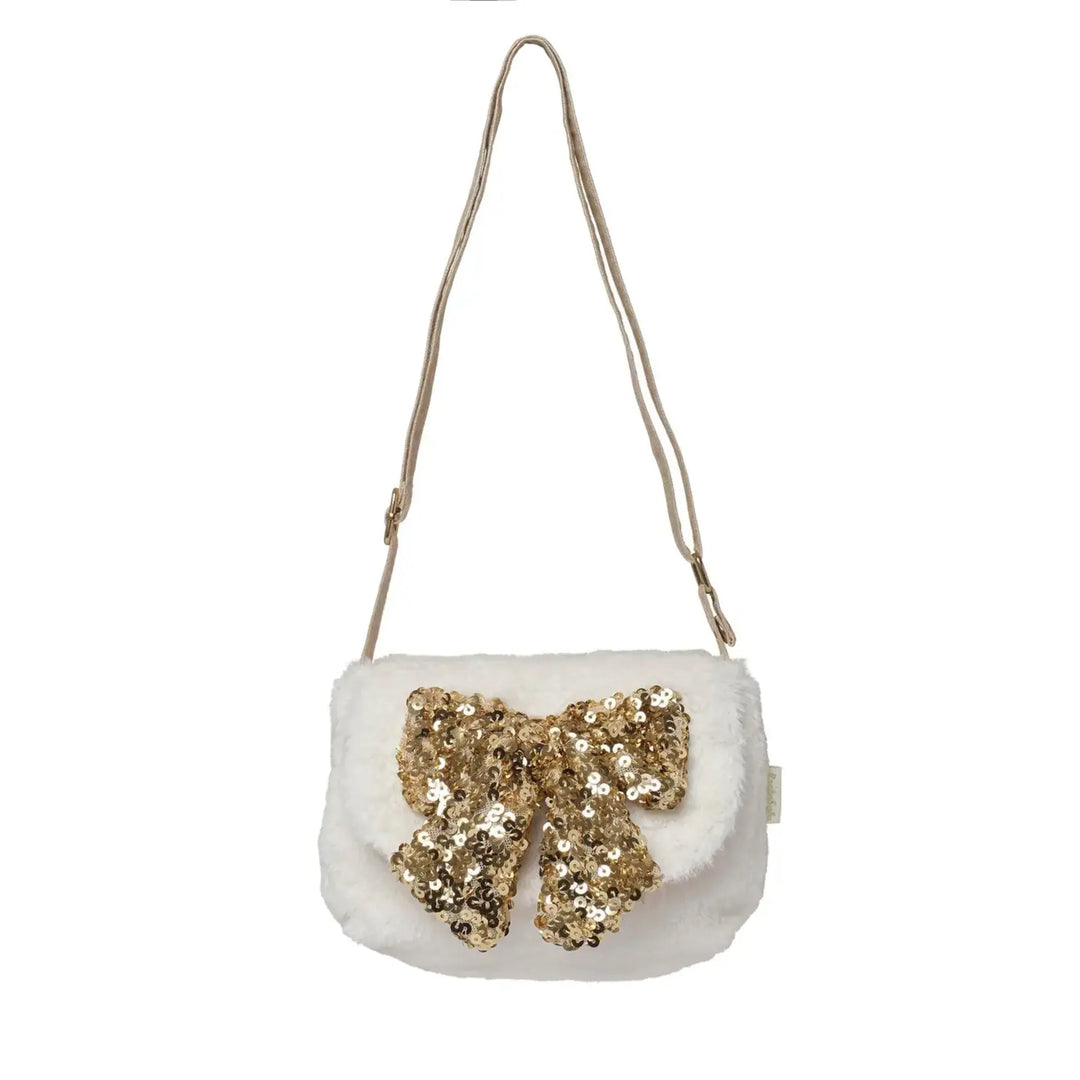 Sequin Bow Fluffy Bag