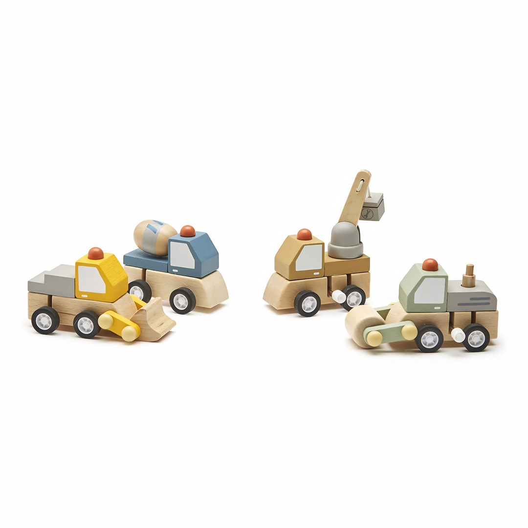 Construction Vehicle Wooden Wind-Up