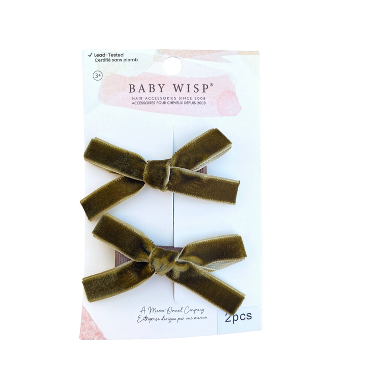 Velvet Pigtail Alligator Hair Clips Bows