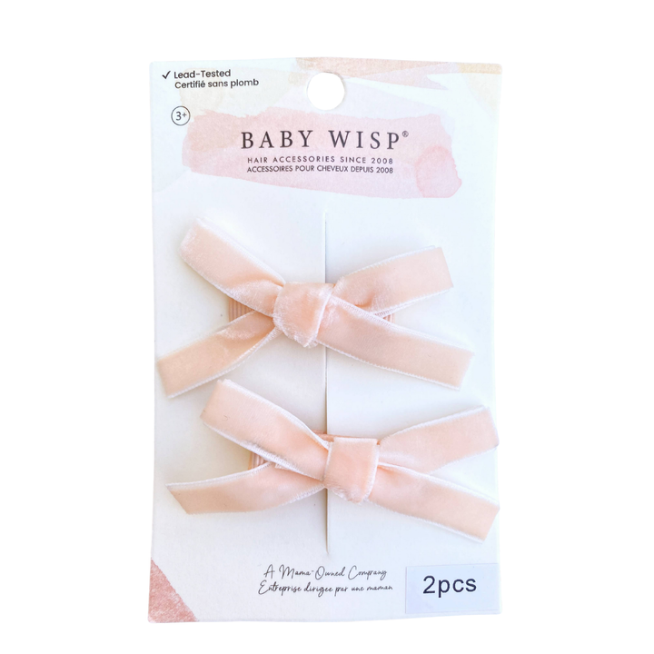 Velvet Pigtail Alligator Hair Clips Bows