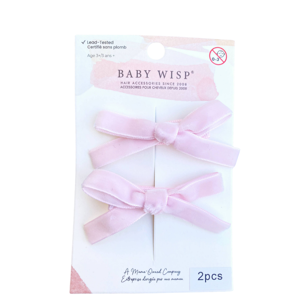 Velvet Pigtail Alligator Hair Clips Bows