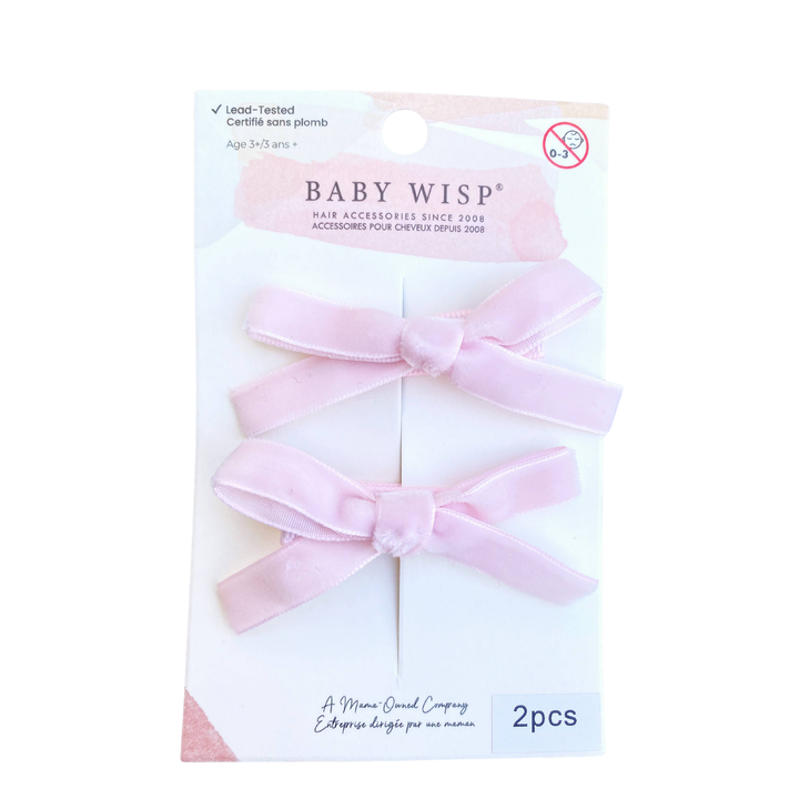 Velvet Pigtail Alligator Hair Clips Bows