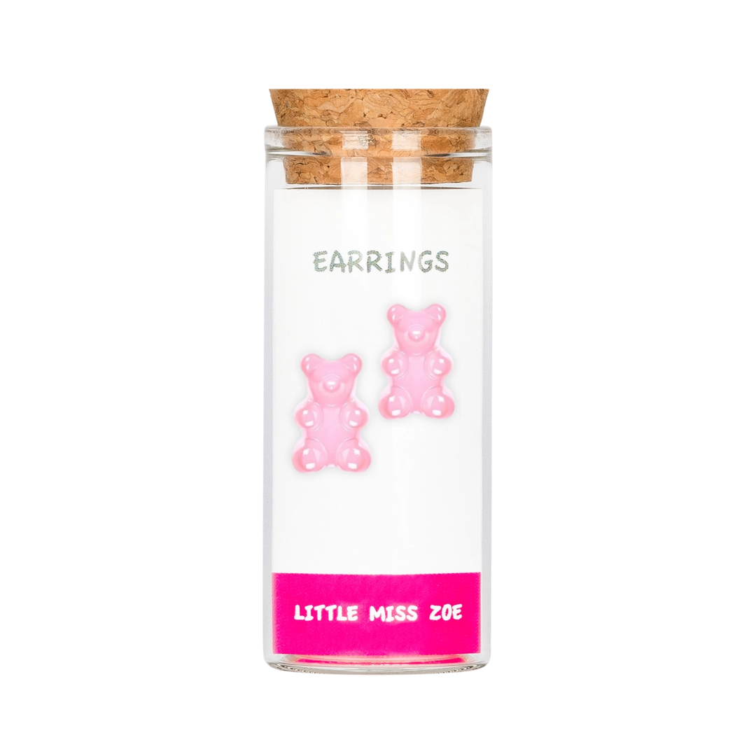 Yummy Bear Earrings - Bubble Gum