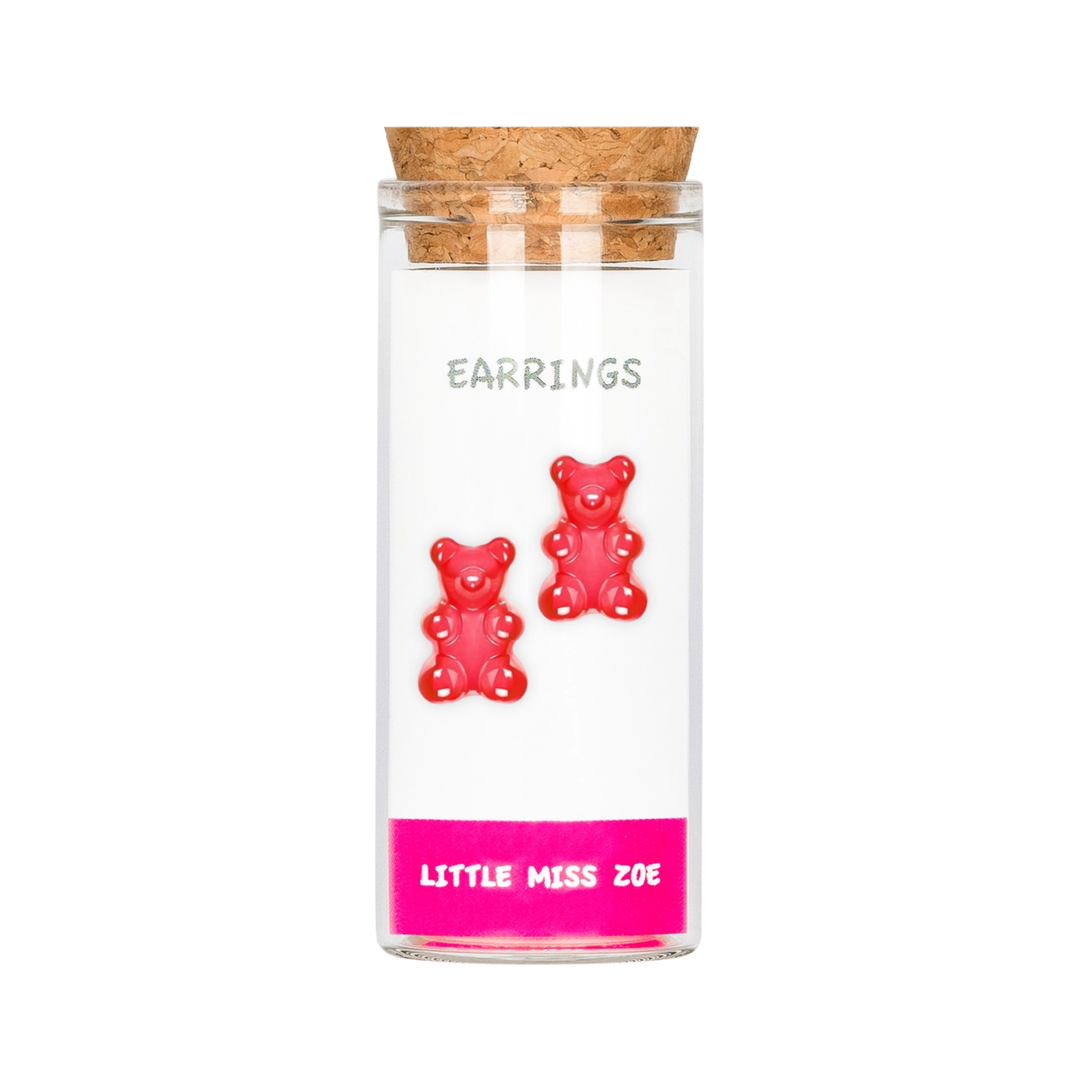 Yummy Bear Earrings - Red