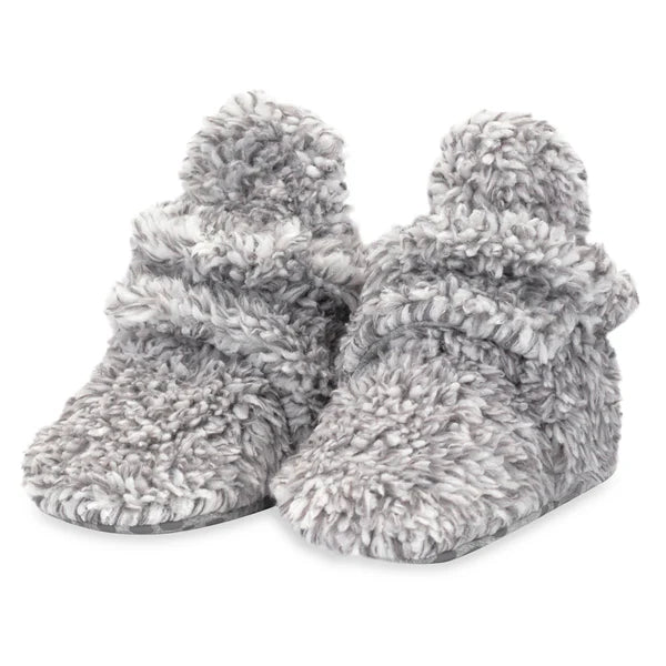 Furry Baby Bootie - Heather Gray