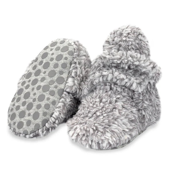 Furry Baby Bootie - Heather Gray