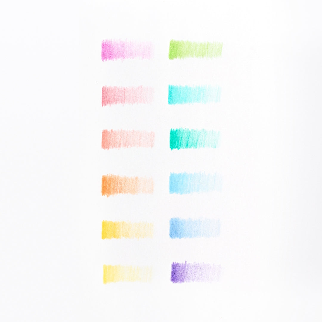 Pastel Hues Colored Pencils (Set of 12)