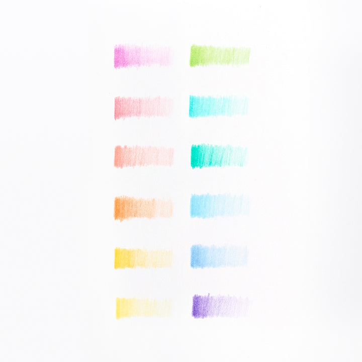 Pastel Hues Colored Pencils (Set of 12)