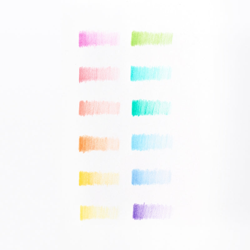 Pastel Hues Colored Pencils (Set of 12)