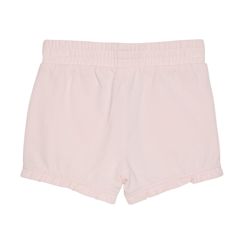 Ruffle Hem Baby Shorts - Peach Whip
