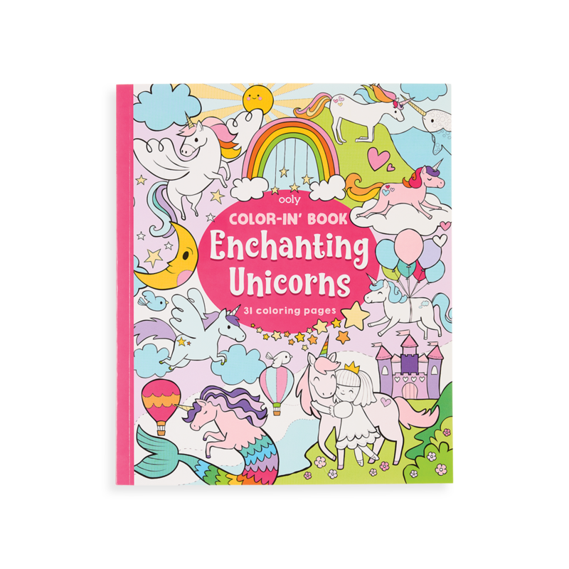 Enchanting Unicorns Color-In&