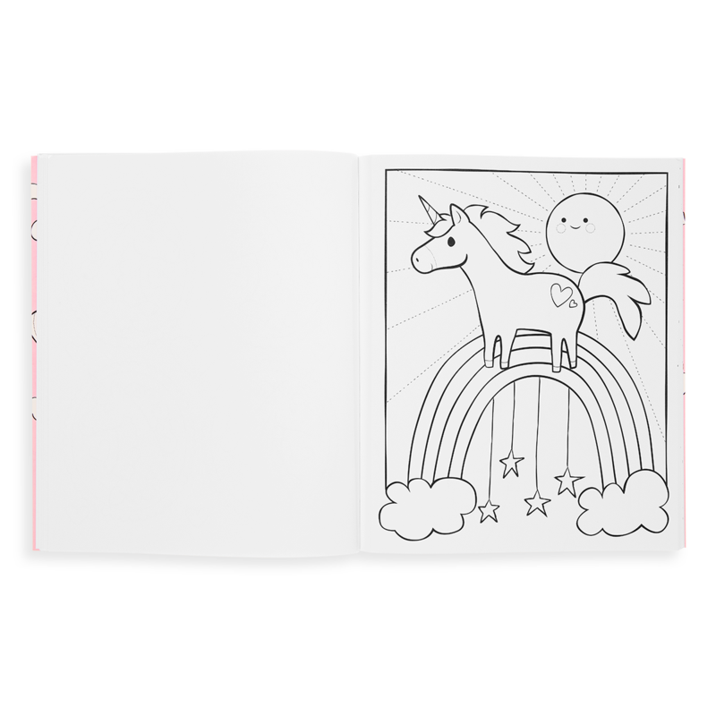 Enchanting Unicorns Color-In' Book